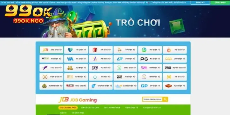 Các sảnh game cực HOT tại trang chủ 99OK